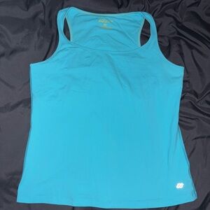 Eddie Bauer Blue Fitted Sleeveless Tank Top